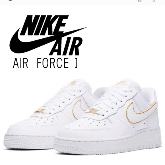 air force ones with gold trim